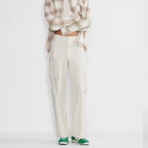 Babaton linen pull on cargo pants size 0